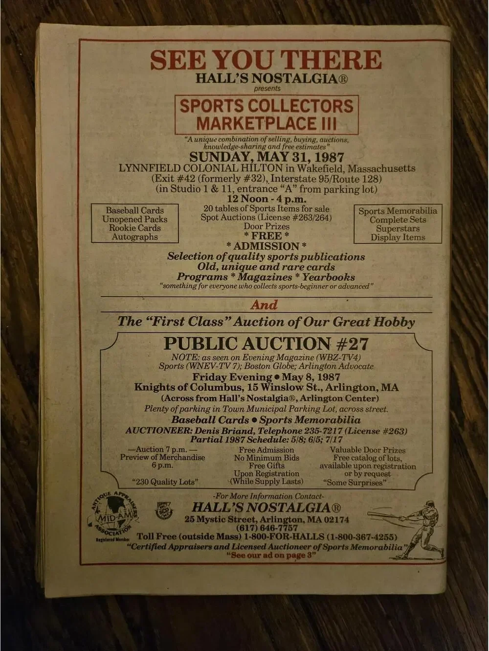 Sports Collectors Digest - May 8, 1987 issue - 1940s cards - Joe DiMaggio
